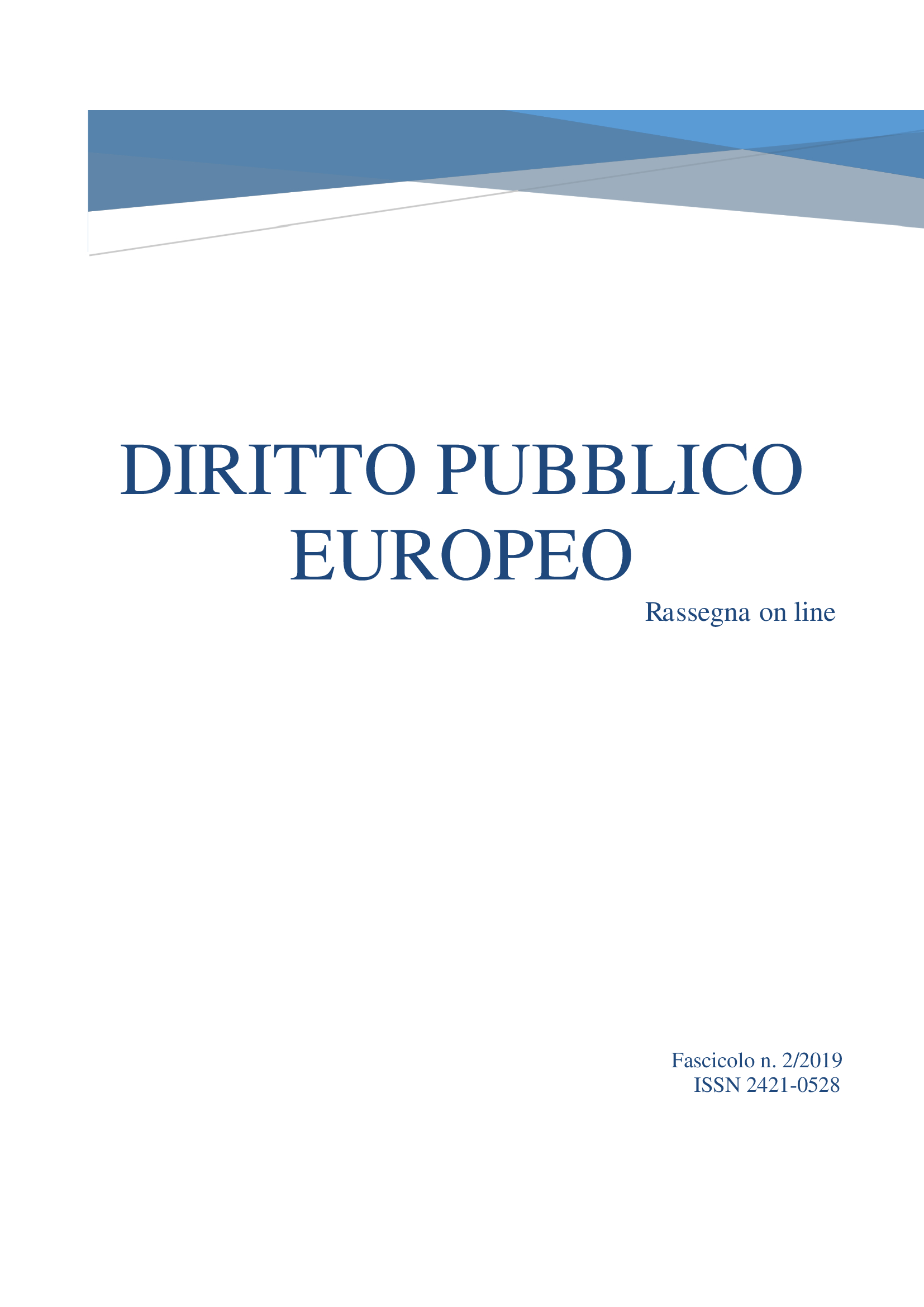 Immagine di copertina Diritto Pubblico Online